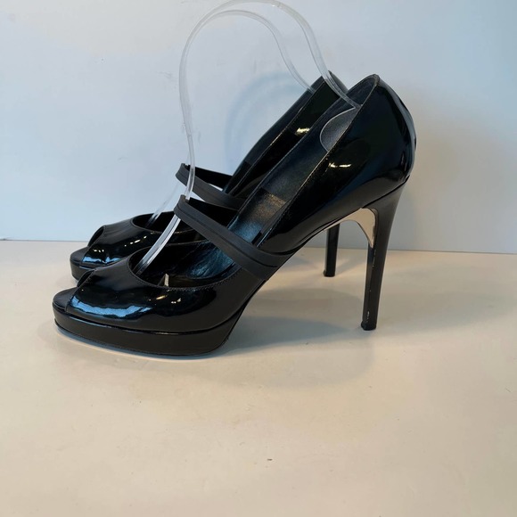 Ruthie Davis Black Mary Jane 4.5" High Heels Pumps US 10 - Picture 4 of 9